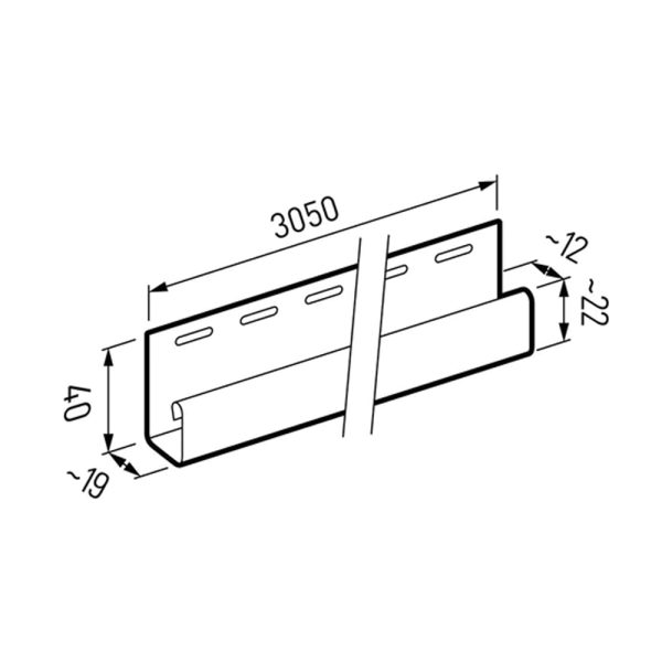 J SHAPED FINISHING TRIM -WHITE - Image 2