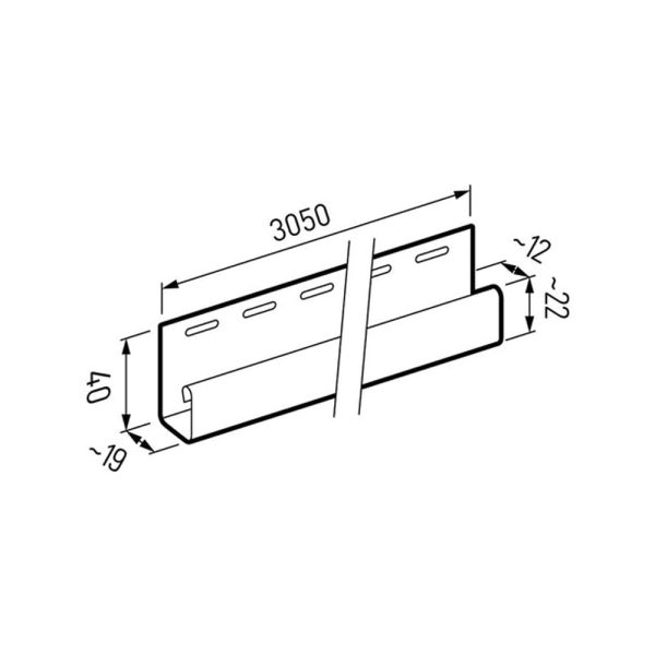 J SHAPED FINISHING TRIM - WALNUT - Image 2